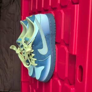 Nike Dunk Lows Kids Light Blue and Yellow Sneakers